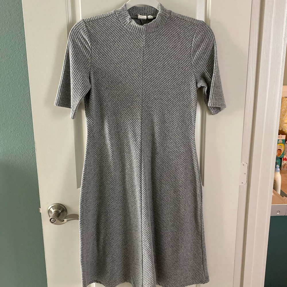 GAP Maternity Softspun Rib Knit Mock Neck Dress